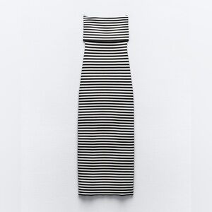 NWT ZARA black-and-white stripe tube dress